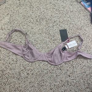 Windsor bathing suit top, purple sparkly